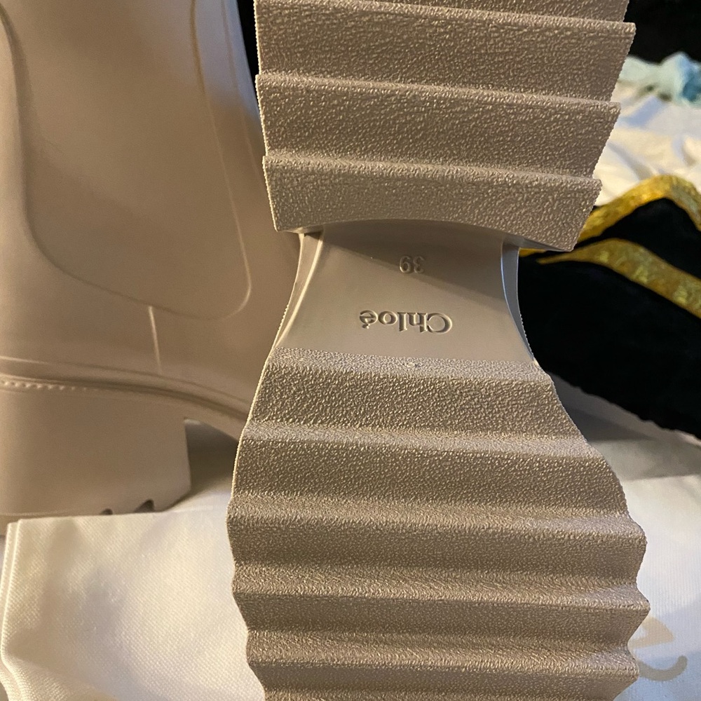 Brand new Chloe rain boots, never worn.